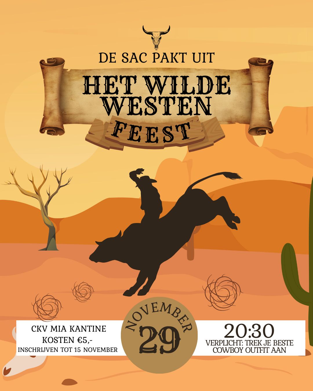 SAC presenteert: Wilde Westen Party!